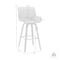 Armen Living Tyler 30" Bar Height Swivel Gray Faux Leather and Black Wood Bar Stool LCTYBAGRBL30 - alternate 7